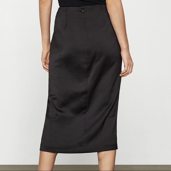 BCBGMaxAzria Dresses & Skirts - Ruffle Front Satin Skirt Large